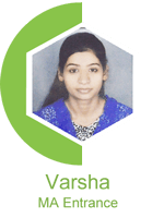 Varsha Sharma :- MA Entrance
